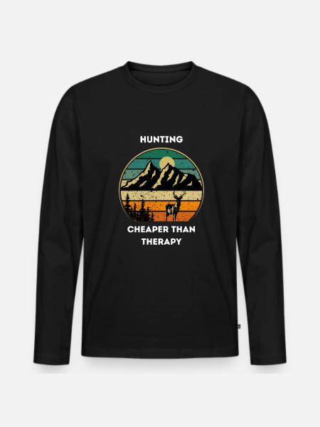 Unique Hunt - Men's Premium Organic Long Sleeve Shirt - black