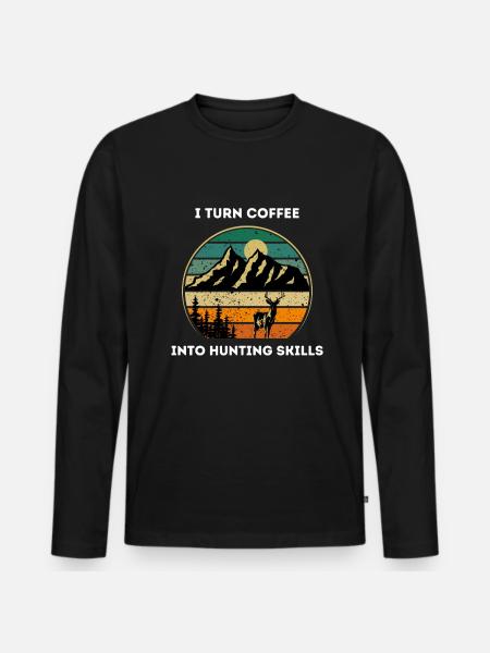 Unique Hunt - Men's Premium Organic Long Sleeve Shirt - black