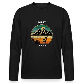 Unique Hunt - Men's Premium Organic Long Sleeve Shirt - black - Front - Nico (187cm)