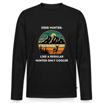 Unique Hunt - Men's Premium Organic Long Sleeve Shirt - black - Front - Nico (187cm)