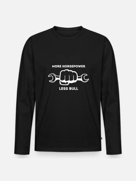 Mechanic funny sayings - Men's Premium Organic Long Sleeve Shirt - black