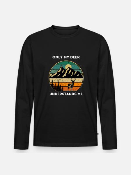 Unique Hunt - Men's Premium Organic Long Sleeve Shirt - black