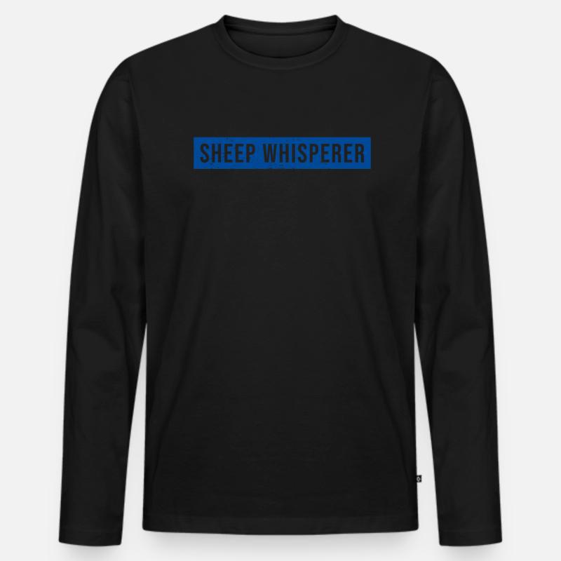 Sheep Whisperer Sheep - Men's Premium Organic Long Sleeve Shirt - black