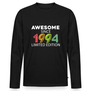 Fantastic since 1994 - born in 1994 - Men's Premium Organic Long Sleeve Shirt - black - Front - Nico (187cm)
