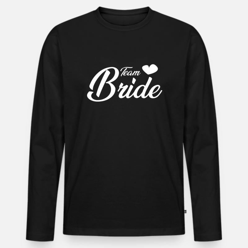 Team Bride - Männer Premium Bio Langarmshirt - Schwarz