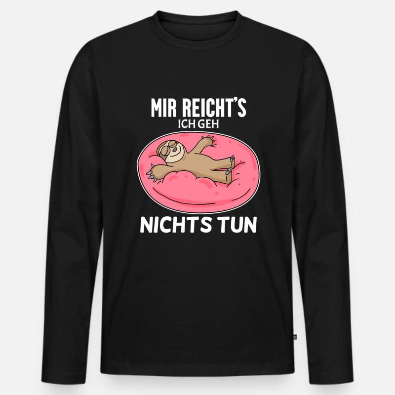Nichts tun - Männer Premium Bio Langarmshirt - Schwarz