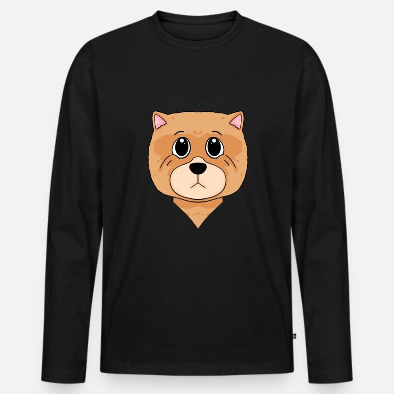 Chow Chow Hunderasse Hund - Männer Premium Bio Langarmshirt - Schwarz
