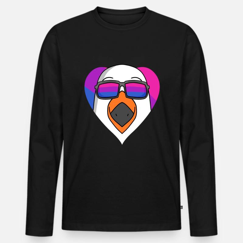 Bisexuell Möwe Geschenk - Männer Premium Bio Langarmshirt - Schwarz