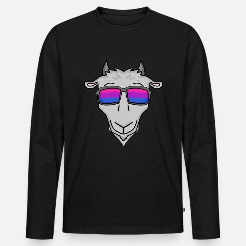 Bisexuell Ziege Geschenk - Männer Premium Bio Langarmshirt - Schwarz