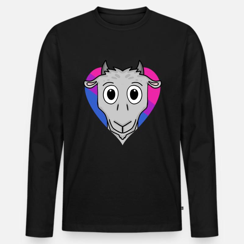 Bisexuell Ziege Geschenk - Männer Premium Bio Langarmshirt - Schwarz