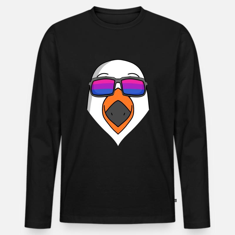 Bisexuell Möwe Geschenk - Männer Premium Bio Langarmshirt - Schwarz