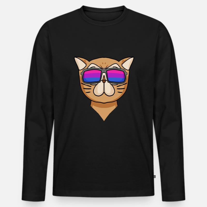 Bisexuell Perserkatze Katze Geschenk - Männer Premium Bio Langarmshirt - Schwarz