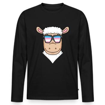 Transgender Transsexuell Schaf Geschenk - Männer Premium Bio Langarmshirt - Schwarz - Vorne - Nico (187cm)