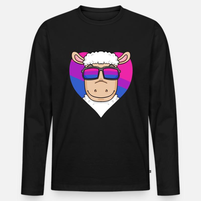 Bisexuell Schaf Geschenk - Männer Premium Bio Langarmshirt - Schwarz