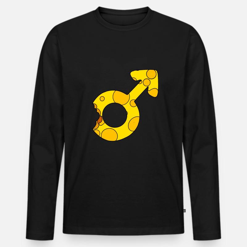 Männliches Geschlecht - Marssymbol - Männer Premium Bio Langarmshirt - Schwarz