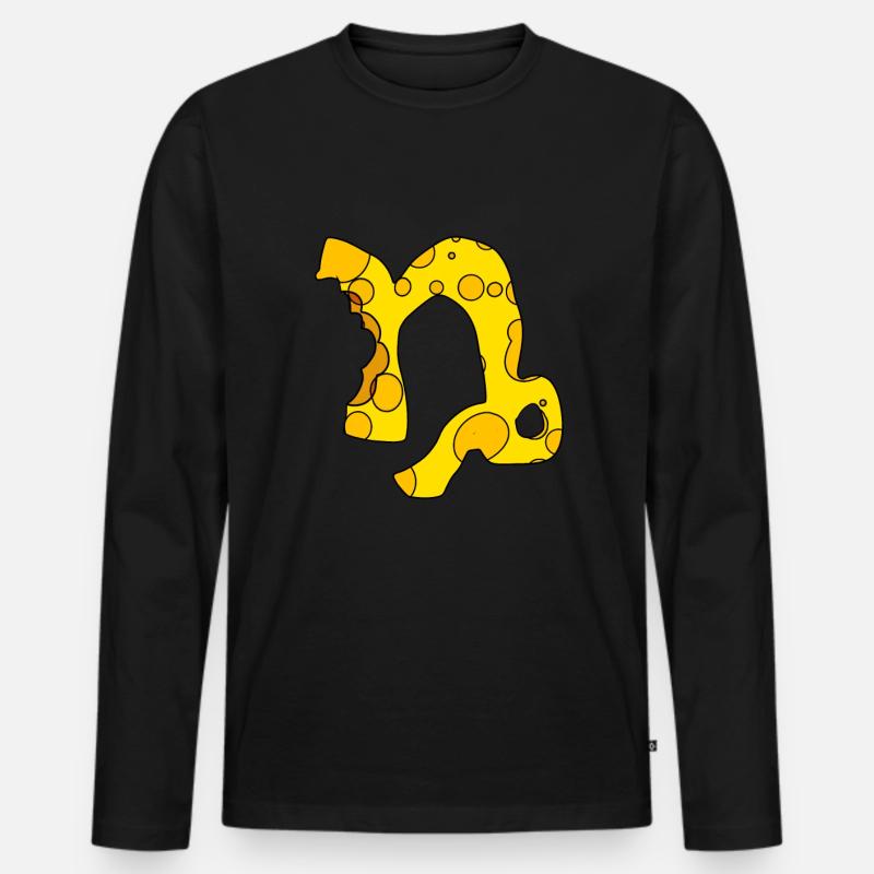 Sternzeichen Steinbock - Männer Premium Bio Langarmshirt - Schwarz