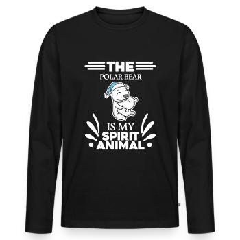 Polar Bear Polar Bear Bear - Men's Premium Organic Long Sleeve Shirt - black - Front - Nico (187cm)