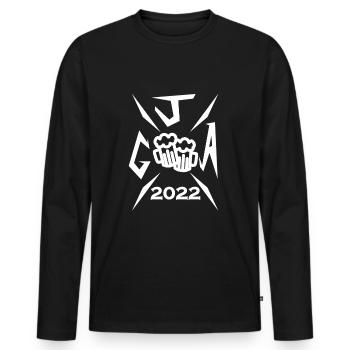 2022 Junggesellenabschied - Männer Premium Bio Langarmshirt - Schwarz - Vorne - Nico (187cm)