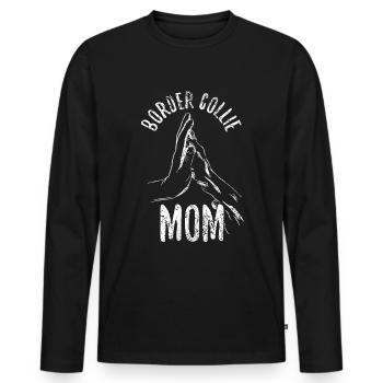 Design unique de Border Collie pour - T-shirt manches longues Premium bio Homme - noir - Devant - Nico (187cm)