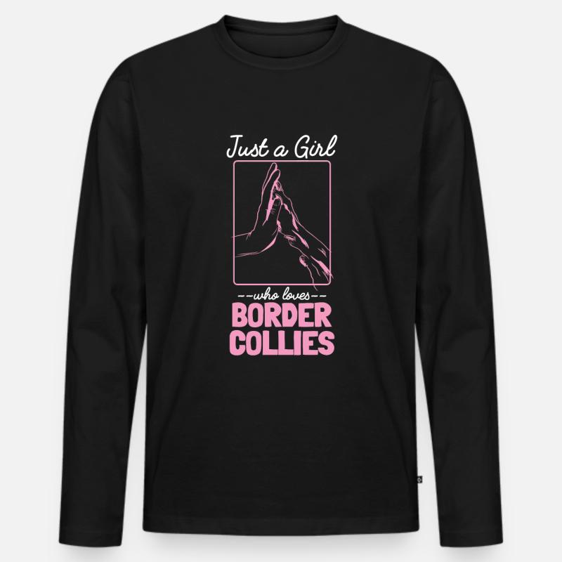 Einzigartiges Design für - Männer Premium Bio Langarmshirt - Schwarz