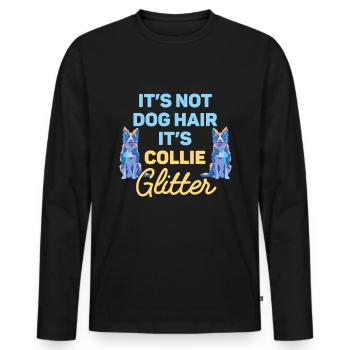 Design pour les amateurs de Border Collie - T-shirt manches longues Premium bio Homme - noir - Devant - Nico (187cm)