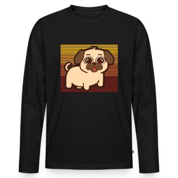 Dites bonjour à votre amour des seins avec ça - T-shirt manches longues Premium bio Homme - noir - Devant - Nico (187cm)