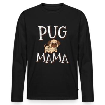 Embrace your love of boobs with this - Men's Premium Organic Long Sleeve Shirt - black - Front - Nico (187cm)