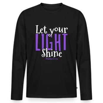 Conception de versets bibliques de l’ fidèle de l’équipe de Jésus - T-shirt manches longues Premium bio Homme - noir - Devant - Nico (187cm)
