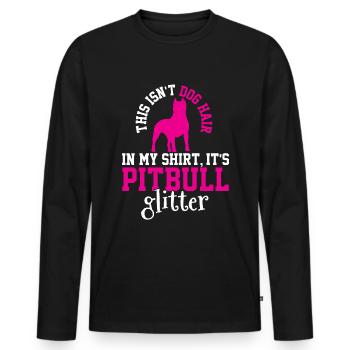 That's not dog hair, it's glitter - Men's Premium Organic Long Sleeve Shirt - black - Front - Nico (187cm)