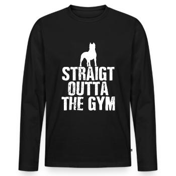 Pitbull Gym Power and Grace Athletic Design - Men's Premium Organic Long Sleeve Shirt - black - Front - Nico (187cm)
