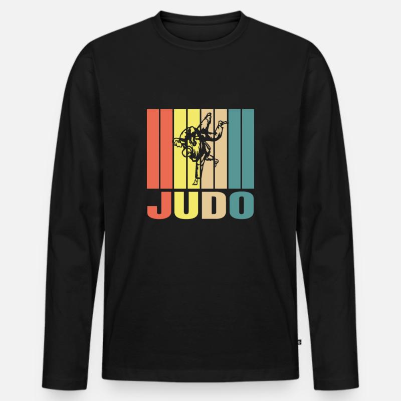 Judo - Männer Premium Bio Langarmshirt - Schwarz