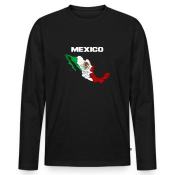 Mexiko - Männer Premium Bio Langarmshirt - Schwarz - Vorne - Nico (187cm)