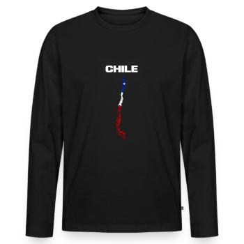 Chili - T-shirt manches longues Premium bio Homme - noir - Devant - Nico (187cm)