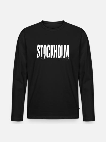 Stockholm - Men's Premium Organic Long Sleeve Shirt - black