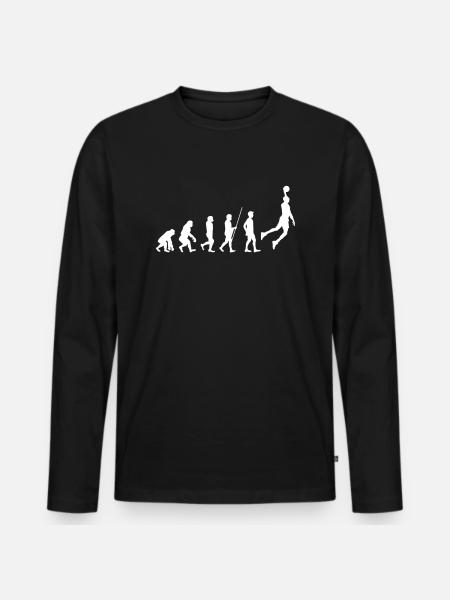 basketball - Men's Premium Organic Long Sleeve Shirt - black