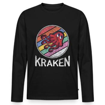 Kraken Children - Men's Premium Organic Long Sleeve Shirt - black - Front - Nico (187cm)
