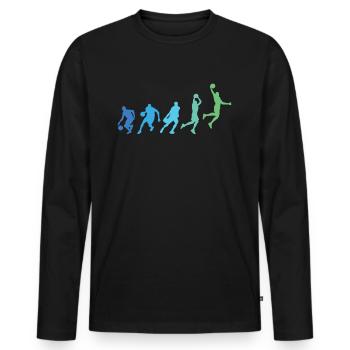 Séquence de joueur de basket-ball Dunking Basketball Player - T-shirt manches longues Premium bio Homme - noir - Devant - Nico (187cm)
