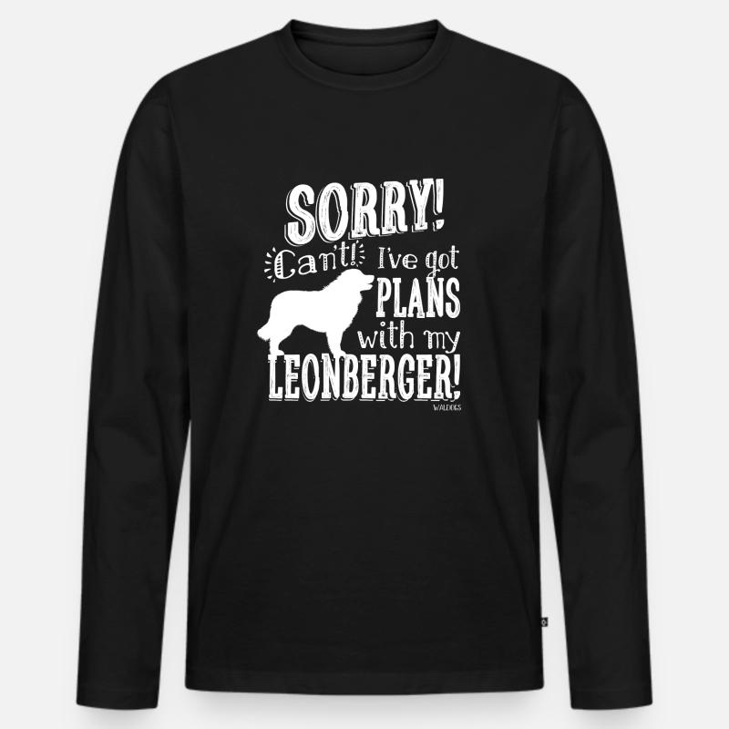 Pläne mit Leonberger - Männer Premium Bio Langarmshirt - Schwarz