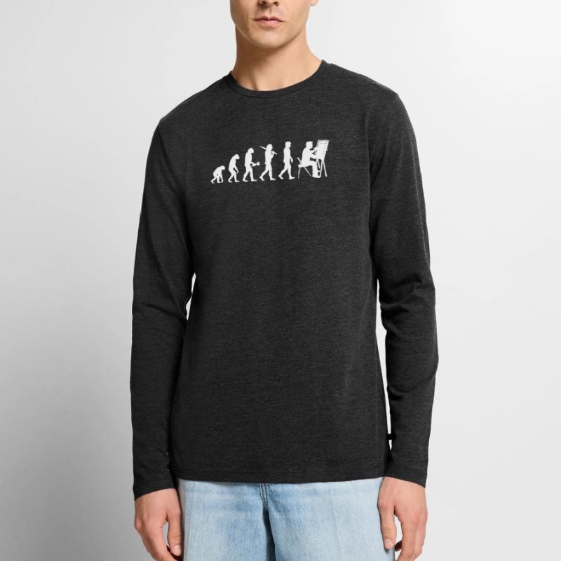 Technischer Zeichner Bauzeichner Evolution Männer Premium Bio Langarmshirt