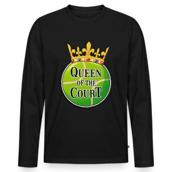 Idée de cadeau de tennis player ladies tennis woman - T-shirt manches longues Premium bio Homme - noir - Devant - Nico (187cm)