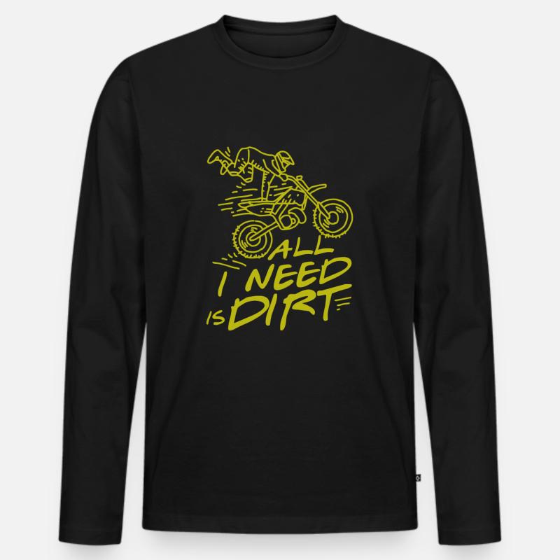 Motocross - Männer Premium Bio Langarmshirt - Schwarz