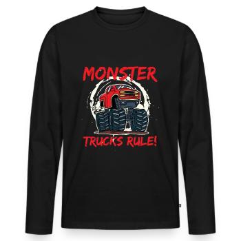 Monster Truck - Männer Premium Bio Langarmshirt - Schwarz - Vorne - Nico (187cm)