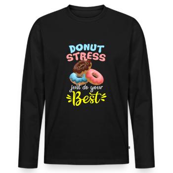 Donut - Männer Premium Bio Langarmshirt - Schwarz - Vorne - Nico (187cm)