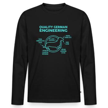 Dackel - Männer Premium Bio Langarmshirt - Schwarz - Vorne - Nico (187cm)