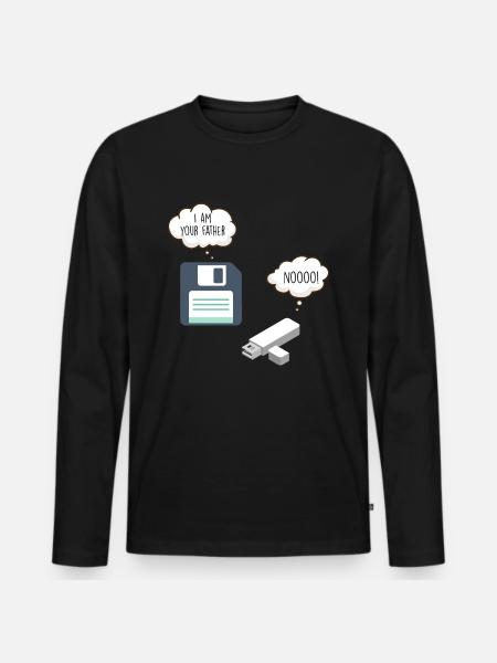 Nerd Programmier Software Entwickler Geek Code - Männer Premium Bio Langarmshirt - Schwarz