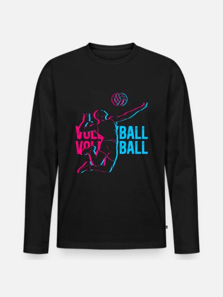 volleyball - Men's Premium Organic Long Sleeve Shirt - black