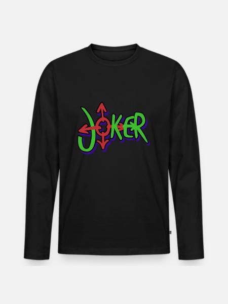 joker - Men's Premium Organic Long Sleeve Shirt - black