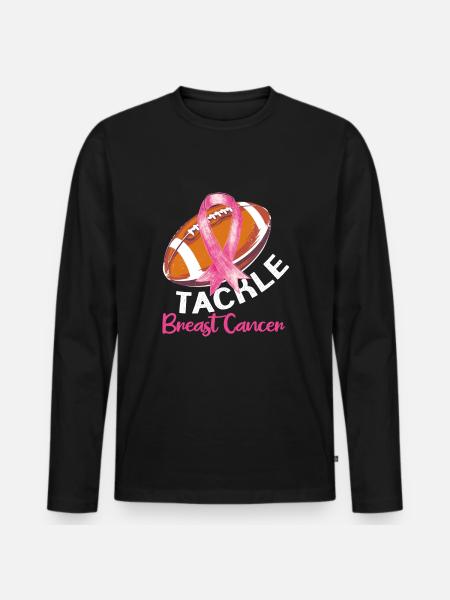 Brustkrebs - Männer Premium Bio Langarmshirt - Schwarz