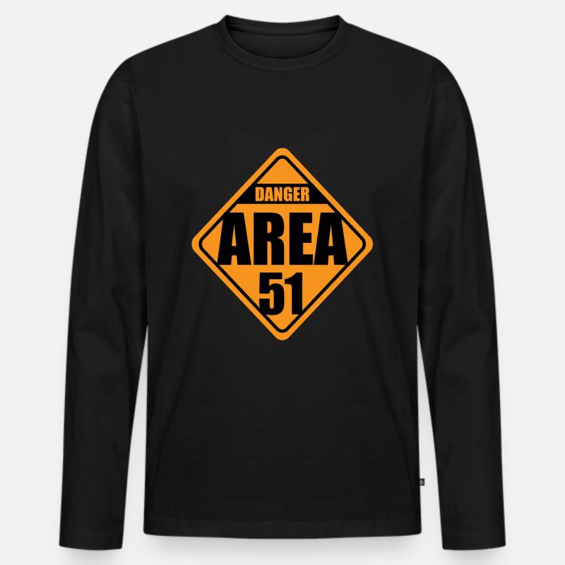 DANGER area 51 - Männer Premium Bio Langarmshirt - Schwarz