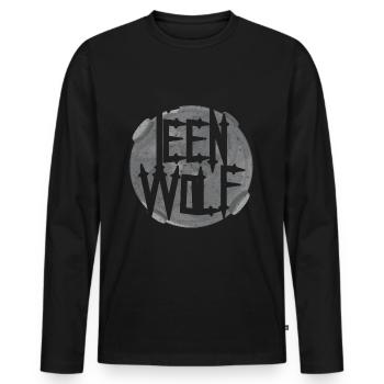 Teen wolf - Men's Premium Organic Long Sleeve Shirt - black - Front - Nico (187cm)